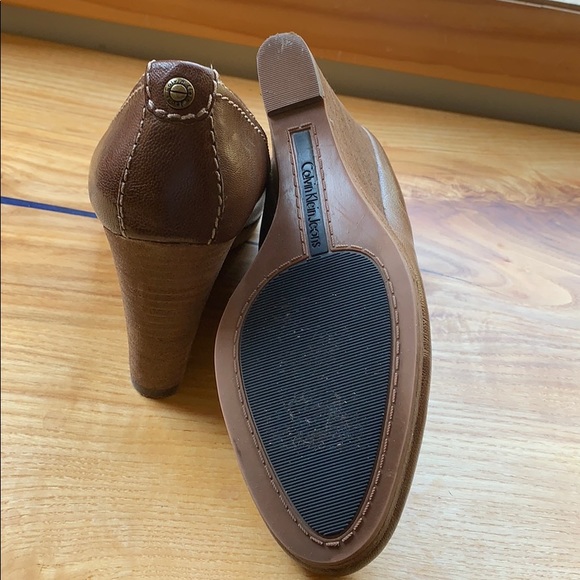 Calvin Klein leather wedges + gift 🎁 - Picture 4 of 5